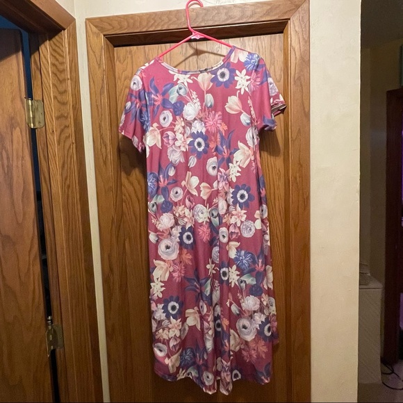 Purple Floral LuLaRoe Carly Size M - Picture 4 of 5